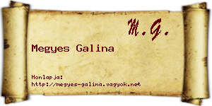 Megyes Galina névjegykártya